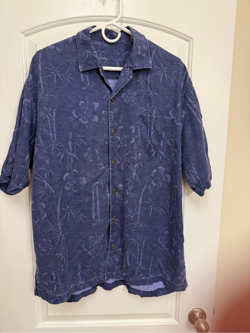 Tommy Bahama Indigo Floral Short-Sleeve Button-Down Shirt